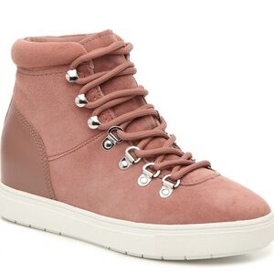 STEVEN Kalea Wedge Sneaker mauve size 10  suede leather